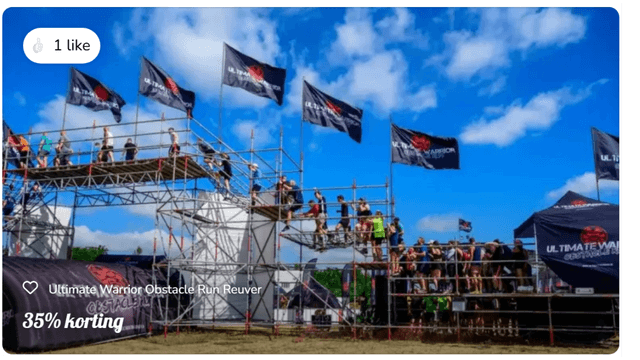 35% korting bij Ultimate Warrior Obstacle Run Reuver