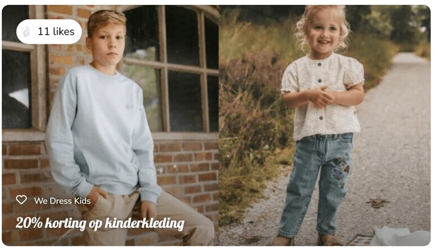 20% korting bij We Dress Kids