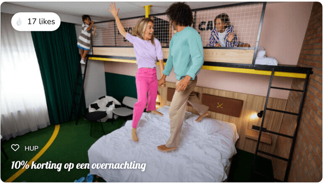 10% korting bij HUP hotel
