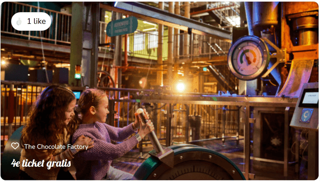 4e ticket gratis bij The Chocolate Factory