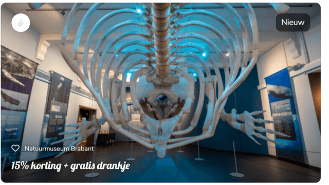 15% korting + gratis drankje bij Natuurmuseum Brabant