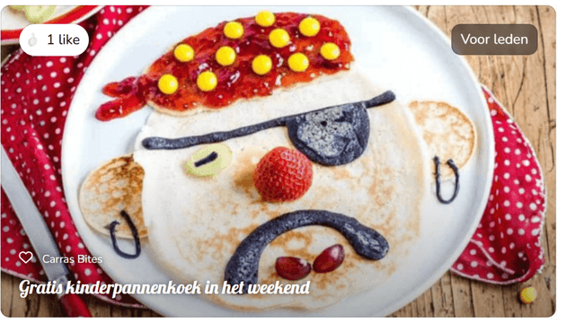 Gratis pannenkoek in het weekend bij Carras Bites
